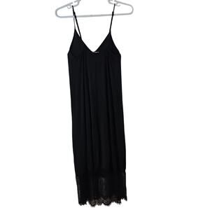 Eri & Ali Womens Sz S Black Lace Fairy Grunge Witchy Whimsigoth Midi Slip Dress
